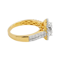 
              1.25 CARAT LAB GROWN DIAMONDS STERLING SILVER GOLD PLATED ENGAGEMENT WEDDING RING
            