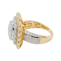 
              3.25 CARAT LAB GROWN DIAMONDS STERLING SILVER GOLD PLATED ENGAGEMENT WEDDING RING
            