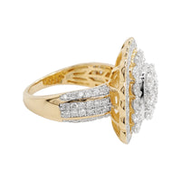 
              3.25 CARAT LAB GROWN DIAMONDS STERLING SILVER GOLD PLATED ENGAGEMENT WEDDING RING
            