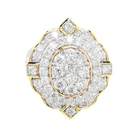
              2.25 CARAT LAB GROWN DIAMONDS STERLING SILVER GOLD PLATED ENGAGEMENT WEDDING RING
            
