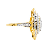 
              2.25 CARAT LAB GROWN DIAMONDS STERLING SILVER GOLD PLATED ENGAGEMENT WEDDING RING
            