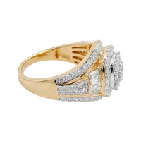 
              2.25 CARAT LAB GROWN DIAMONDS STERLING SILVER GOLD PLATED ENGAGEMENT WEDDING RING
            