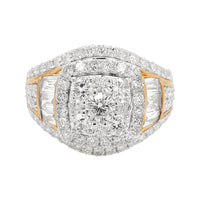 
              2.25 CARAT LAB GROWN DIAMONDS STERLING SILVER GOLD PLATED ENGAGEMENT WEDDING RING
            