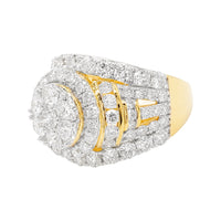 
              4 CARAT LAB GROWN DIAMONDS STERLING SILVER GOLD PLATED ENGAGEMENT WEDDING RING
            