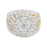 
              4 CARAT LAB GROWN DIAMONDS STERLING SILVER GOLD PLATED ENGAGEMENT WEDDING RING
            