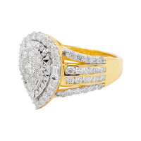 
              2 CARAT LAB GROWN DIAMONDS STERLING SILVER GOLD PLATED ENGAGEMENT WEDDING RING
            
