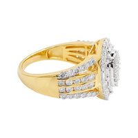 
              2 CARAT LAB GROWN DIAMONDS STERLING SILVER GOLD PLATED ENGAGEMENT WEDDING RING
            