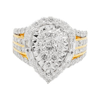 
              2 CARAT LAB GROWN DIAMONDS STERLING SILVER GOLD PLATED ENGAGEMENT WEDDING RING
            