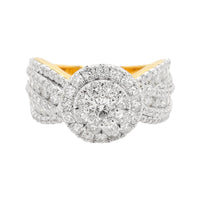 
              2 CARAT LAB GROWN DIAMONDS STERLING SILVER GOLD PLATED ENGAGEMENT WEDDING RING
            