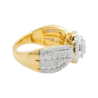 
              2 CARAT LAB GROWN DIAMONDS STERLING SILVER GOLD PLATED ENGAGEMENT WEDDING RING
            