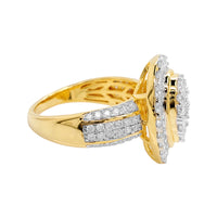 
              3.25 CARAT LAB GROWN DIAMONDS STERLING SILVER GOLD PLATED ENGAGEMENT WEDDING RING
            