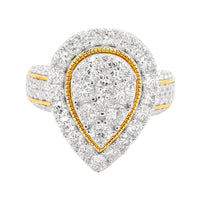 
              3.25 CARAT LAB GROWN DIAMONDS STERLING SILVER GOLD PLATED ENGAGEMENT WEDDING RING
            