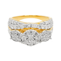 
              2 CARAT LAB GROWN DIAMONDS STERLING SILVER GOLD PLATED ENGAGEMENT WEDDING RING
            
