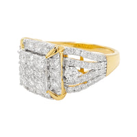 
              2.25 CARAT LAB GROWN DIAMONDS STERLING SILVER GOLD PLATED ENGAGEMENT WEDDING RING
            