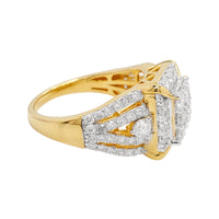 
              2.25 CARAT LAB GROWN DIAMONDS STERLING SILVER GOLD PLATED ENGAGEMENT WEDDING RING
            