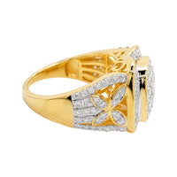 
              2.25 CARAT LAB GROWN DIAMONDS STERLING SILVER GOLD PLATED ENGAGEMENT WEDDING RING
            