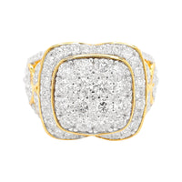 
              2.25 CARAT LAB GROWN DIAMONDS STERLING SILVER GOLD PLATED ENGAGEMENT WEDDING RING
            