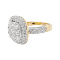 
              2 CARAT LAB GROWN DIAMONDS STERLING SILVER GOLD PLATED ENGAGEMENT WEDDING RING
            