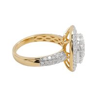 
              2 CARAT LAB GROWN DIAMONDS STERLING SILVER GOLD PLATED ENGAGEMENT WEDDING RING
            