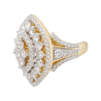 
              3 CARAT LAB GROWN DIAMONDS STERLING SILVER GOLD PLATED ENGAGEMENT WEDDING RING
            