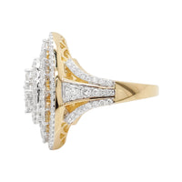 
              3 CARAT LAB GROWN DIAMONDS STERLING SILVER GOLD PLATED ENGAGEMENT WEDDING RING
            