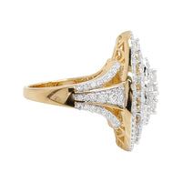 
              3 CARAT LAB GROWN DIAMONDS STERLING SILVER GOLD PLATED ENGAGEMENT WEDDING RING
            