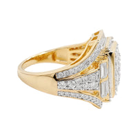 
              1.75 CARAT LAB GROWN DIAMONDS STERLING SILVER GOLD PLATED ENGAGEMENT WEDDING RING
            