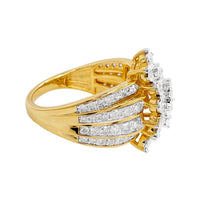 
              1.50 CARAT LAB GROWN DIAMONDS STERLING SILVER GOLD PLATED ENGAGEMENT WEDDING RING
            