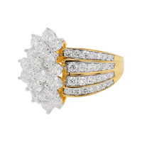 
              3.50 CARAT LAB GROWN DIAMONDS STERLING SILVER GOLD PLATED ENGAGEMENT WEDDING RING
            