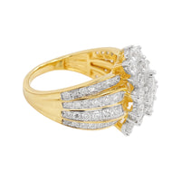 
              3.50 CARAT LAB GROWN DIAMONDS STERLING SILVER GOLD PLATED ENGAGEMENT WEDDING RING
            