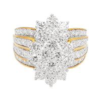 
              3.50 CARAT LAB GROWN DIAMONDS STERLING SILVER GOLD PLATED ENGAGEMENT WEDDING RING
            