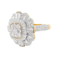 
              3 CARAT LAB GROWN DIAMONDS STERLING SILVER GOLD PLATED ENGAGEMENT WEDDING RING
            