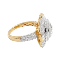 
              3 CARAT LAB GROWN DIAMONDS STERLING SILVER GOLD PLATED ENGAGEMENT WEDDING RING
            