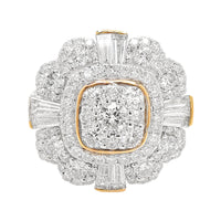 
              3 CARAT LAB GROWN DIAMONDS STERLING SILVER GOLD PLATED ENGAGEMENT WEDDING RING
            