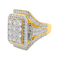 
              3.25 CARAT LAB GROWN DIAMONDS STERLING SILVER GOLD PLATED ENGAGEMENT WEDDING RING
            