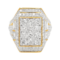 
              3.25 CARAT LAB GROWN DIAMONDS STERLING SILVER GOLD PLATED ENGAGEMENT WEDDING RING
            