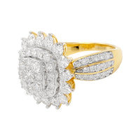 
              3 CARAT LAB GROWN DIAMONDS STERLING SILVER GOLD PLATED ENGAGEMENT WEDDING RING
            