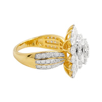 
              3 CARAT LAB GROWN DIAMONDS STERLING SILVER GOLD PLATED ENGAGEMENT WEDDING RING
            