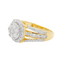 
              2 CARAT LAB GROWN DIAMONDS STERLING SILVER GOLD PLATED ENGAGEMENT WEDDING RING
            