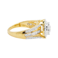 
              2 CARAT LAB GROWN DIAMONDS STERLING SILVER GOLD PLATED ENGAGEMENT WEDDING RING
            