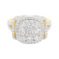
              1.75 CARAT LAB GROWN DIAMONDS STERLING SILVER GOLD PLATED ENGAGEMENT WEDDING RING
            