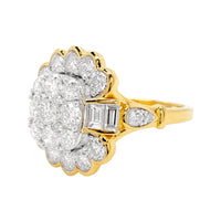 
              2 CARAT LAB GROWN DIAMONDS STERLING SILVER GOLD PLATED ENGAGEMENT WEDDING RING
            