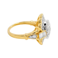 
              2 CARAT LAB GROWN DIAMONDS STERLING SILVER GOLD PLATED ENGAGEMENT WEDDING RING
            