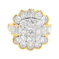 
              2 CARAT LAB GROWN DIAMONDS STERLING SILVER GOLD PLATED ENGAGEMENT WEDDING RING
            
