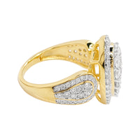 
              2 CARAT LAB GROWN DIAMONDS STERLING SILVER GOLD PLATED ENGAGEMENT WEDDING RING
            