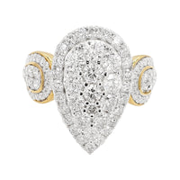 
              2 CARAT LAB GROWN DIAMONDS STERLING SILVER GOLD PLATED ENGAGEMENT WEDDING RING
            