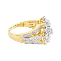 
              1 CARAT LAB GROWN DIAMONDS STERLING SILVER GOLD PLATED ENGAGEMENT WEDDING RING
            