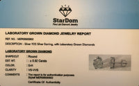 
              .92 CARAT CERTIFIED LAB GROWN DIAMONDS 8 MM STERLING SILVER RHODIUM PLATED STUDS EARRINGS
            