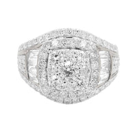 
              1.72 CARAT CERTIFIED LAB GROWN DIAMONDS STERLING SILVER RHODIUM PLATED ENGAGEMENT WEDDING RING
            