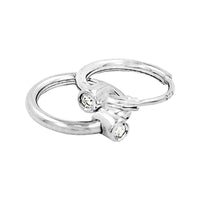 
              .03 CARAT CERTFIED LAB GROWN DIAMONDS STERLING SILVER RHODIUM PLATED 10 MM EARRINGS HOOPS
            